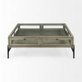 thumbnail image 4 of Mercana Arelius 42" Square Glass Top Display Coffee Table in Gray And Black, 4 of 7