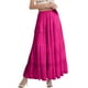 thumbnail image 1 of Falda larga fluida de gasa blanca para mujer: falda boho de verano con cintura elástica y pliegues en línea A, tejido de poliéster, tallas S-XXL, 1 of 4