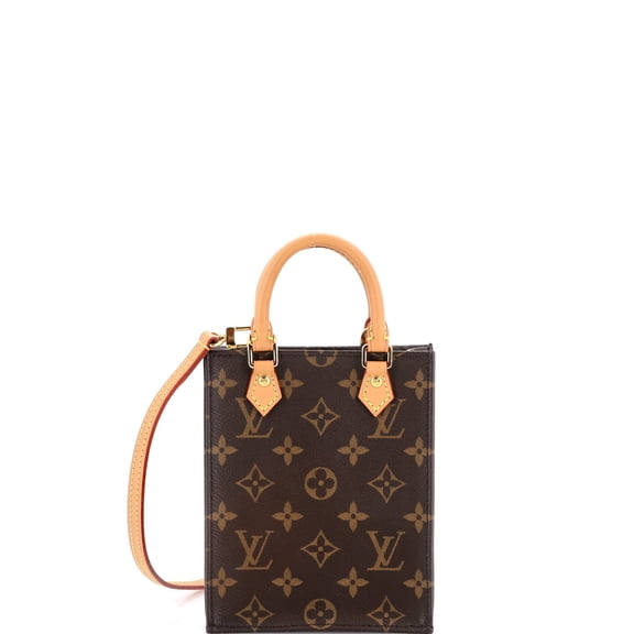 Pre-Owned Petit Sac Plat Bag Monogram Canvas By Rebag