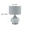 thumbnail image 5 of Benzara BM240427 Table Lamp with Pot Bellied Ceramic Body, Gray & White, 5 of 5