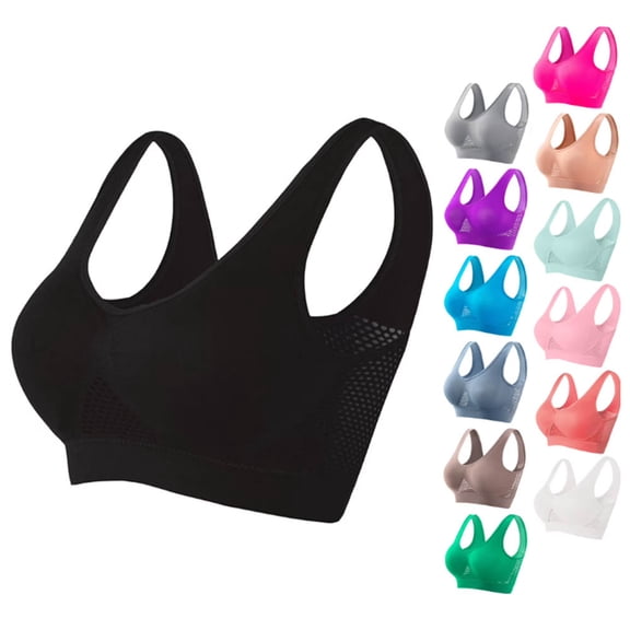 DailkTrvid Womens Seamless Wireless Bras Sports Bras High Support Sports Bra Wirefree Yoga Bra with Removable Pads Bras