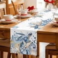 thumbnail image 5 of Blue Turtle Coastal Table Runner 90 Inches, Beach Coral Nautical Starfish Sea Eucalyptus Bed Runner Dresser Scarves Tabletop for Indoor Outdoor Parties/Ceremony/Banquet, 13" x 90", 5 of 9