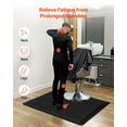 thumbnail image 2 of VEVOR Salon Mat for Hair Stylist, 3 x 5 FT Rectangle Salon Chair Mat Anti Fatigue, 1/2" Thickened PVC + NBR Barber Shop Floor Mat with Round Cut Out, Anti-Trip Beveled Edges & Non-slip Bottom, 2 of 9