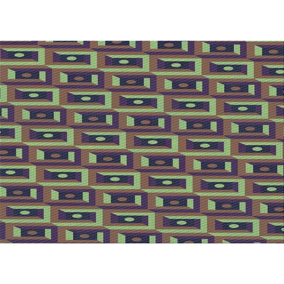 Ahgly Company Indoor Rectangle Patterned Khaki Green Area Rugs, 2' x 4'