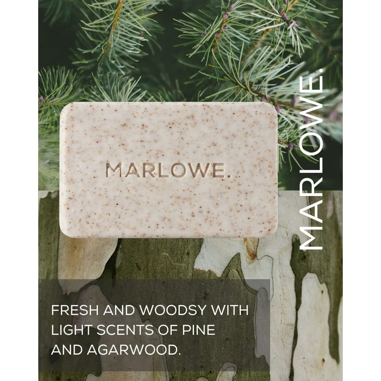 Marlowe. Men's Body Scrub Soap Bar - Oud Wood 7 oz - No. 102