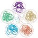 thumbnail image 2 of 50 piezas de clips de papel creativos, clips de papel ahuecados, clips de papel adorables, clips de papel de archivo de colores, 2 of 4