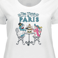 thumbnail image 4 of Inktastic Tea Time In Paris-Colorful French Poodles Women's Plus Size T-Shirt, 4 of 5