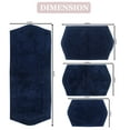 thumbnail image 3 of Home Weavers Waterford Collection 100% Cotton Non-Slip Bathroom Rug Set Machine Washable Bathroom Rug, Bath Rug, Bathroom Rug, Runner, Navy Color 4 Piece Bath Rug set, 3 of 8