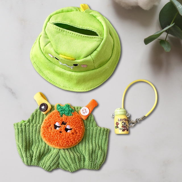Accesorio de ropa para pantalones de muñeca, ropa y accesorios para muñecas, trajes de vestir para muñecas, accesorios de ropa para muñecas colgantes Juego de botellas de color naranja