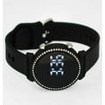 thumbnail image 2 of 38mm Montres Carlo Women Silicone Band Stones LED Dial Sport Men's Digital Watch (Black), 2 of 4