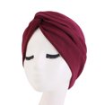 thumbnail image 1 of Turbante de estilo étnico, gorro cruzado de algodón de imitación, gorro de quimioterapia, gorro envolvente, 1 of 6