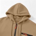 thumbnail image 6 of Hvogkswy Zip Up Jackets for Men Solid Color Long Sleeve Drawstring Hooded Jacket Fall Casual Multi Pockets Hoodie Tops, 6 of 6