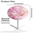 thumbnail image 6 of SEANATIVE 24 Inch Cocktail Table Topper Cap Elastic Fit Round Highboy Table Covers Stretch Spandex Table Covers Elegant Table Decorations for Parties Bar, Marble Pink, 6 of 7