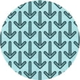 thumbnail image 1 of Ahgly Company Tapis Rond Lavable en Machine Intérieur Transitionnel Vert Pierre Aigue-Marine, 6 Pieds Rond, 1 of 7