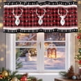 thumbnail image 5 of Valances for Windows Christmas Elk Rod Pocket Cafe Window Treatments Valance Curtains for Kitchen Bathroom Laundry Basement Windows 42"x18", 5 of 7