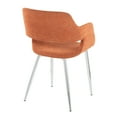 thumbnail image 6 of Margarite Chair, Upholstered Dining Chairs, Mid-Century Modern Dining Chair, Kitchen Chairs for Dining Table, Dining Chairs Set of 2 (Orange Fabric), 6 of 6