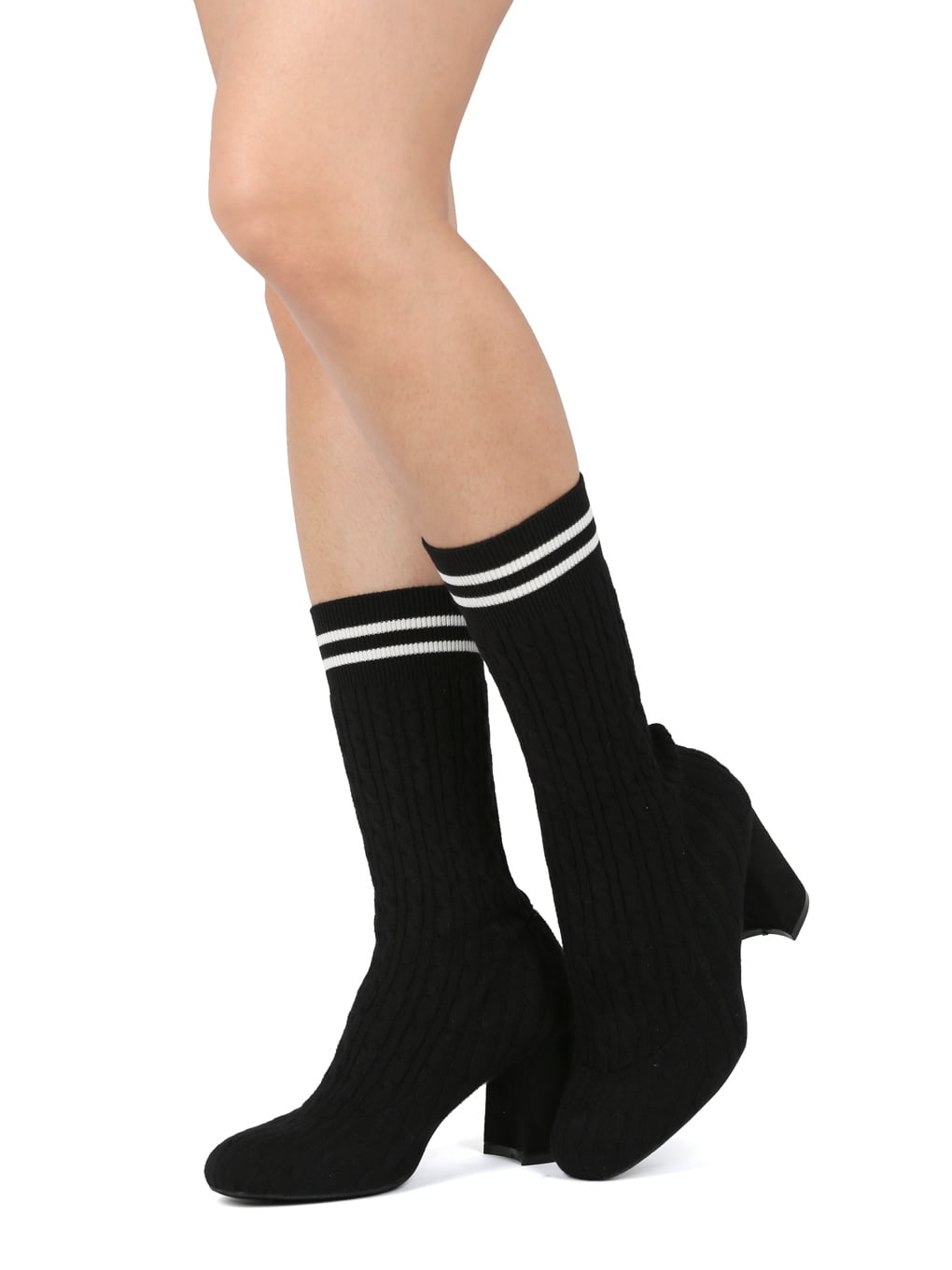 calf high sock boots