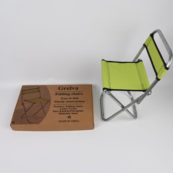 Grelva Folding chairs Sturdy and Portable Green Folding Chairs for Convenient Use
