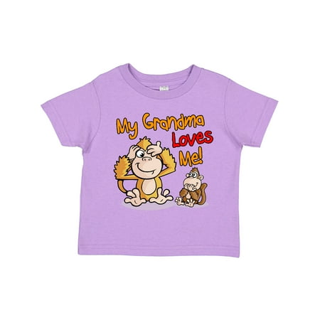 

Inktastic My Grandma Loves Me Monkey Gift Toddler Boy or Toddler Girl T-Shirt