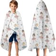 thumbnail image 3 of Ballet Princess Pattern Hooded Bath Towel，60"x35" for Ages 3 To 12 Kids, Quick Dry Lightweight Soft Microfiber Hood Beach Towel Cover Up for Kids, 3 of 7