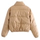 thumbnail image 4 of Parkas de manga larga para mujer, modernas e invernales, con cuello alto, cortas y cálidas, de algodón., 4 of 6