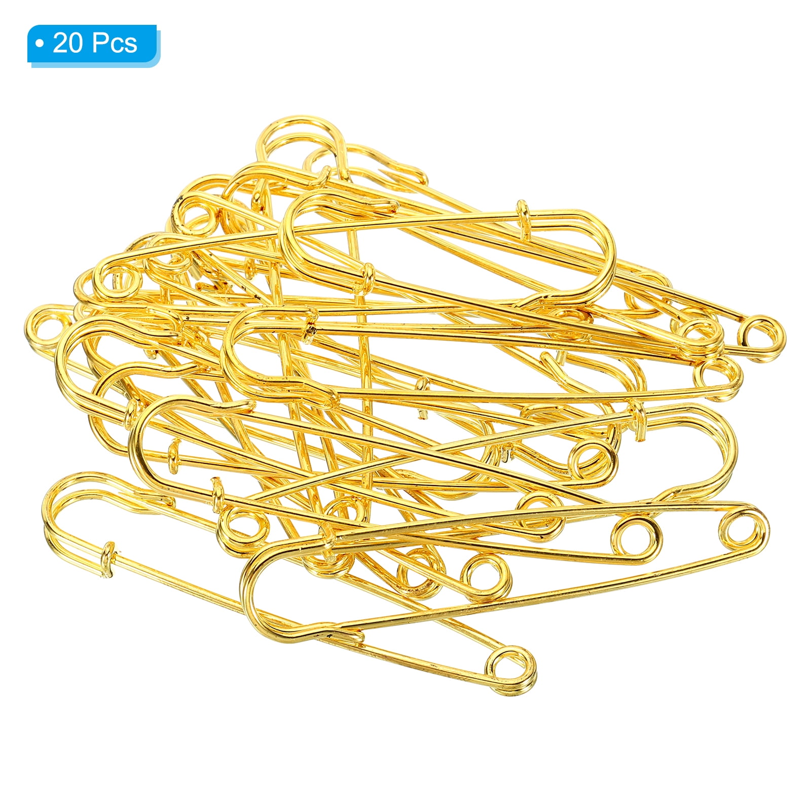 Unique Bargains Durable and Versatile Safety Pins Sewing Pins Gold Tone 3.5 Inch