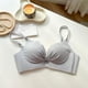 thumbnail image 1 of Conjunto de sujetador sexy y cómodo para niña, ropa interior con escote pequeño, fruncido en el pecho, sin aros de acero y antiflacidez, 1 of 6