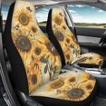 thumbnail image 4 of POLERO Sunflower Bee Polyester Vehicle Seat Covers Easy Install, Soft Front Seat Cover for Men, 2 Pack Car Front Seat Protector Covers, 4 of 13