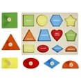 thumbnail image 1 of Wooden Shape Puzzle Set  Montessori Wooden Puzzles Board  Educational Matching Game Learning Puzzles Board  Perfect Toy Gift for 3+ Years Old Boy Girl, 1 of 9