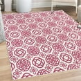 thumbnail image 1 of Celtic Decorative Rug, Retro Tribal Circle Knots Eternity Forms Pattern Boho Ireland Irish Floral Art, Quality Carpet for Bedroom Dorm and Living Room, 6 Sizes, Pink White, by Ambesonne, 1 of 4