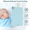 thumbnail image 5 of for iPad Air 6th Generation 13" 2024 M2 Frosted Case, Slim Fit Lightweight Design Matte TPU Rubber Soft Skin Silicone Shockproof Protective Back Case Cover for iPad Air 13 2024 - Lightblue, 5 of 8
