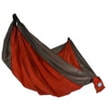 thumbnail image 3 of (2 pack) Equip Lightweight Portable Nylon Camping Travel Hammock, 1 Person Red and Taupe, Size 116" L x 59" W, 3 of 10
