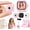 Pink, variant on Mini Keychain Digital Camera, Y2k Pocket-Size Cameras 2.5k HD with 64mp Lens, Travel Photo Creator Key Chain, Vintage Insistant Miniature, Retro Charms Vlog Gifts -white
