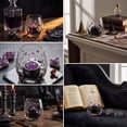 thumbnail image 3 of JHyouerji Clear Glass Tumbler,15oz Halloween Haunted House Printed Clear Glass Tumbler Multipurpose Wine Whiskey Cocktail Cup Reusable Holiday Party Table Decor, 3 of 6