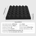 thumbnail image 6 of KFFKFF Sound Absorbing Foam Squares, Set of 48, Measuring 12 x 12 x 2 inches, Pyramid Shaped with Adhesive Backing, Soundproofing Wall Panels, Acoustic Dampening Panels, 6 of 8