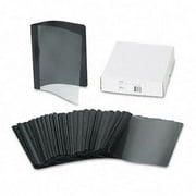 Coated Paper Report Cover Tang Clip Letter 1/2 Capacity Clear/Black 25/Box