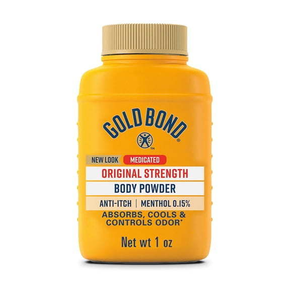Gold Bond Medicated Original Strength Body Powder, 1 oz., Talc-Free, Anti-Itch, Absorbs & Cools