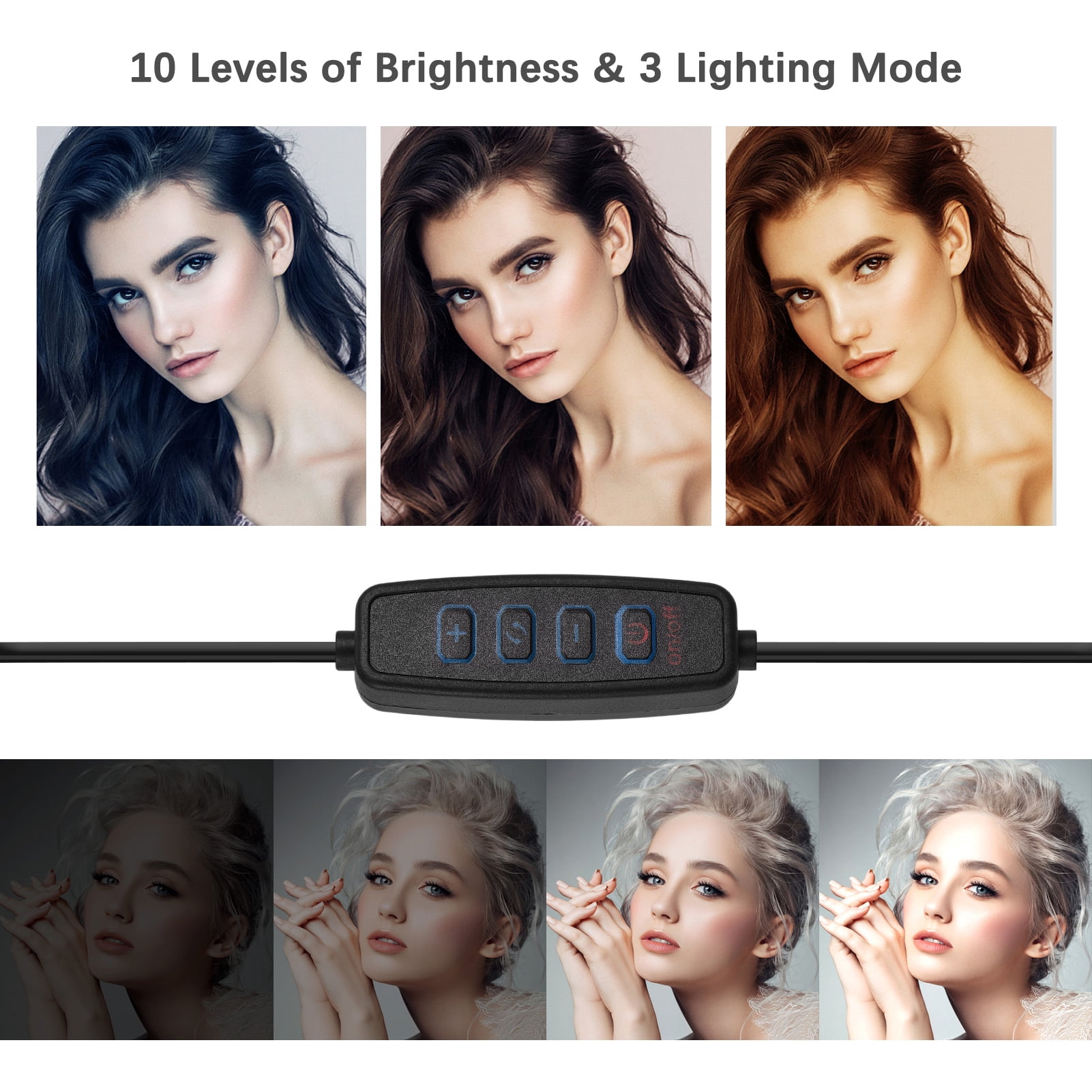 Light 2 Pack USB LED Video Lights Kit Bi-Color Temperature Fill Lights 10-Level Brightness With Light Stands Color Filters For Video Conference Lighting Live Streaming Video