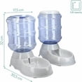 thumbnail image 2 of 2X Dispensador de Comida y Agua - Accesorio para Gato y Perro - 2X Comedero Automático - para Gato Perro Conejo - Capacidad 3.8L, 2 of 5