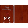 thumbnail image 3 of Tarjetas de feliz aniversario para ella y él, tarjeta de felicitación con sobre, hecha a mano, con copa de vino tinto hueca de madera MDF y diseño de corazón para esposo y esposa., 3 of 6