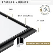 MCS Trendsetter 24x36 Poster Frame Black High-Gloss, Vertical & Horizontal Wall Hanging Large Picture Frame for Photos, Posters & Art Prints (1-Pack)