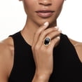 thumbnail image 2 of Ross-Simons Black Onyx Ring in 18kt Gold Over Sterling, Women's, Adult, 2 of 6