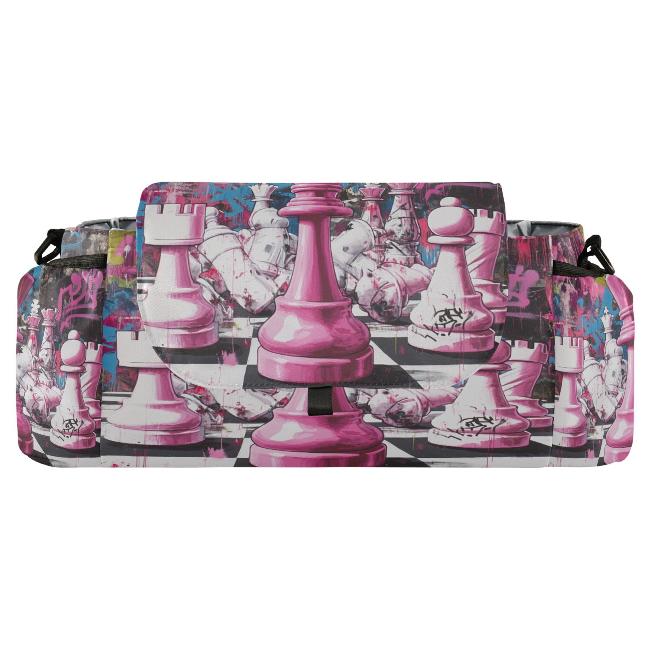 DIXRUYEE Stroller Organizer Graffiti Chess Showdown Printed