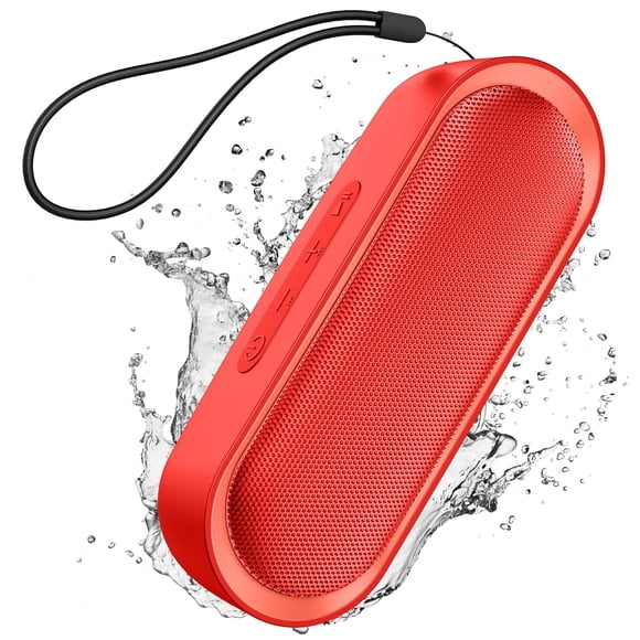 Altavoces Bluetooth LENRUE Impermeables Portátiles TWS 24h Rojo