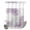 Purple, variant on No Hook Shower Curtain, Aqua White Shower Curtains for Bathroom with See Through Top Window, Abstract Grey Chrysanthemum Flower Floral Waterproof & Washable Bath Curtain Stall 48"x72"