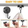 thumbnail image 2 of VNDUEEY 4 Pack 110LBS Magnetic Hooks Heavy Duty Neodymium Magnet Hooks for Hanging, Magnets with Hooks, Strong Swivel Magnetic Hooks for Fridge Classroom Garage Cruise, 2 of 6