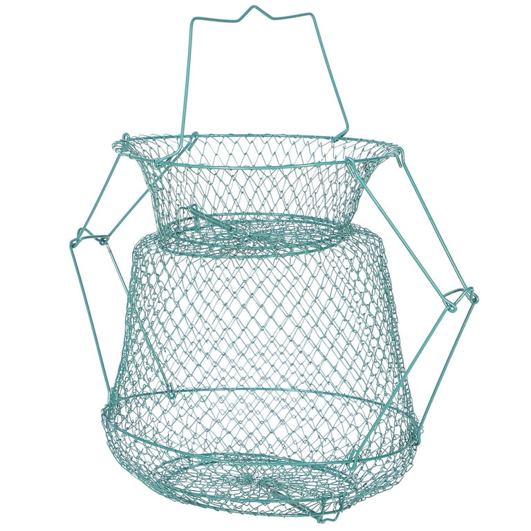 Portable Iron Fishing Net Diving Fish Net Cage Foldable Fish