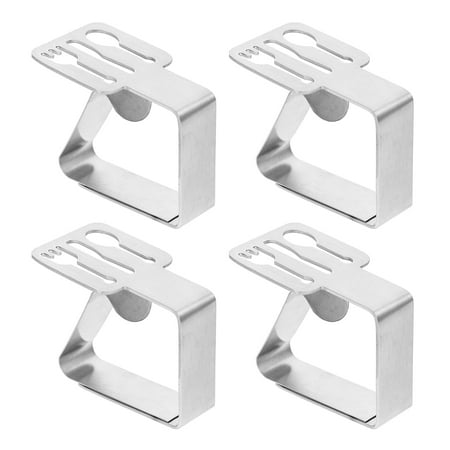 

Table Cloth Clip 6 Pcs Stainless Steel Tablecloth Clips Non-Slip Table Cover Fixing Clips (Silver)