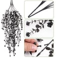 thumbnail image 3 of Deago 3 Pack Artificial Hanging Plants Fake Hanging Flowers Faux Eucalyptus Leaf Greenery Vine UV Resistant Plastic Plant for Home Garden Wedding Party Indoor Outdoor Decor, Black, 3 of 8