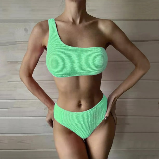 Ketyyh-chn99 Bikini for Women 2024 Bikini Top Bikinis for Women 2 Piece  Bikini Strap Swimsuits Solid Color Bathing Swimwear Triangle Bathing Suit